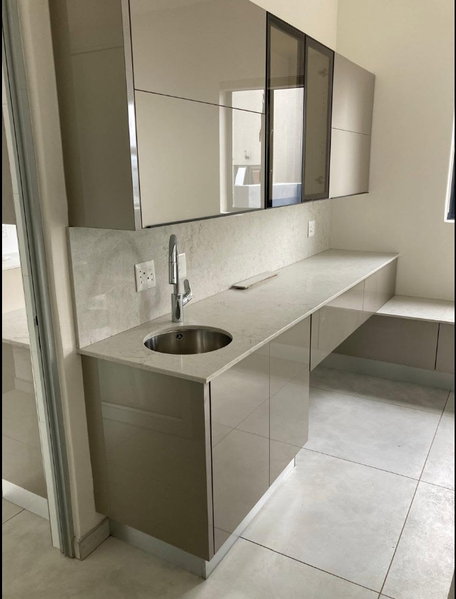 Champagne Gloss Scullery — custom cabinetry by Modern Kitchens & Cupboards